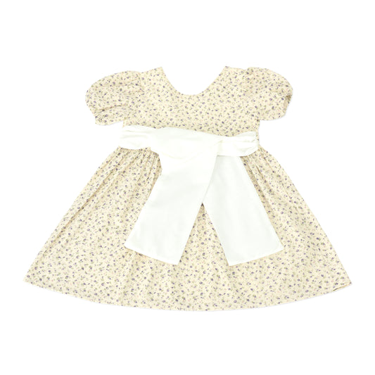 Vintage Floral Puff-Sleeve Dress