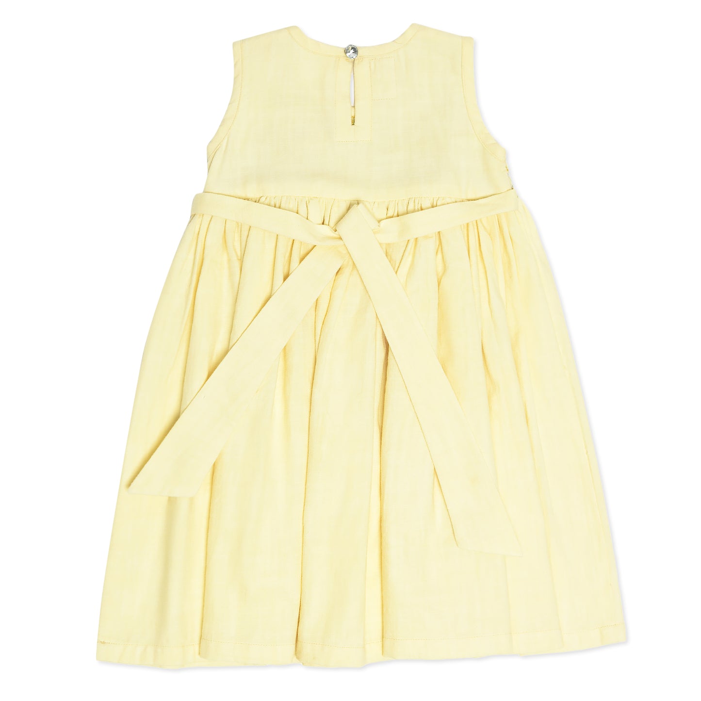 Golden Bloom Smocked Dress