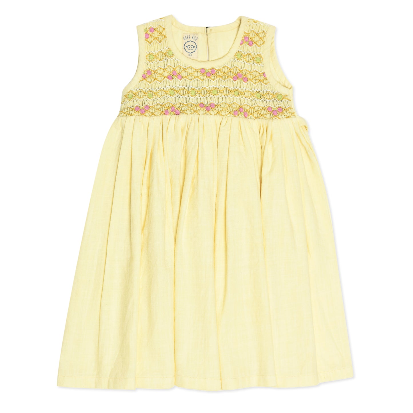 Golden Bloom Smocked Dress