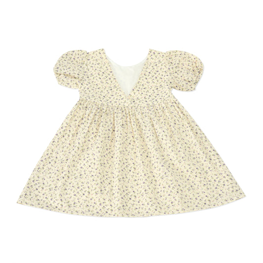 Vintage Floral Puff-Sleeve Dress