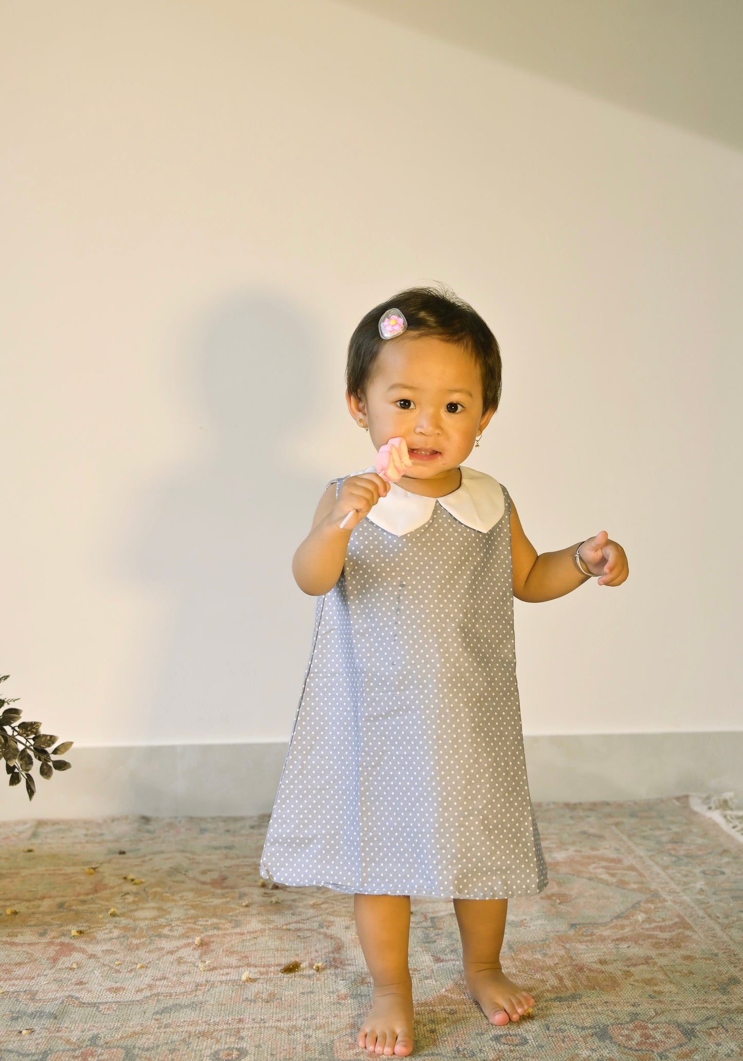 Micro Dot A-line Dress